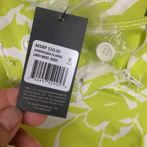 The limited women's size 8 medium tailored shorts lime floral tropical print lil - Picture 6 of 8